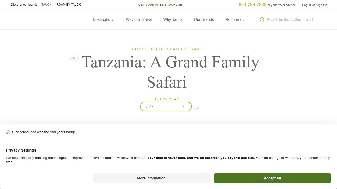 Tanzania Family Safari Tour Packages 2026 / 2027 Tauck